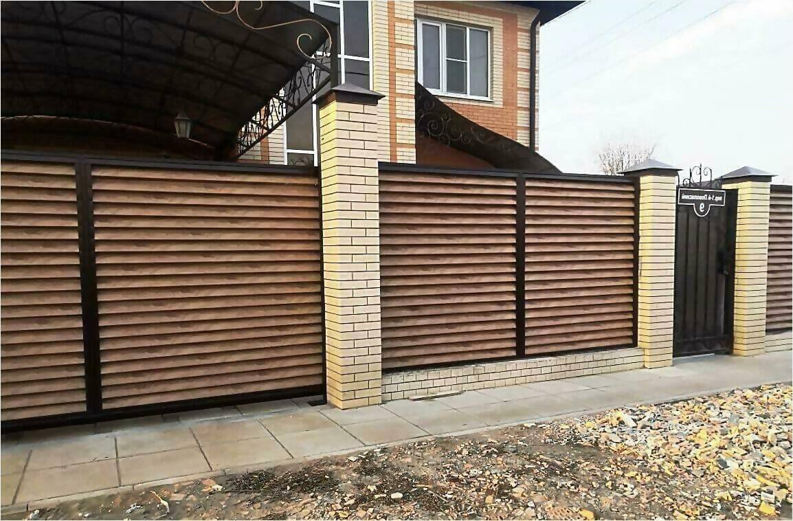 Забор жалюзи 50м светлое дерево фото5 в Нижнем Тагиле