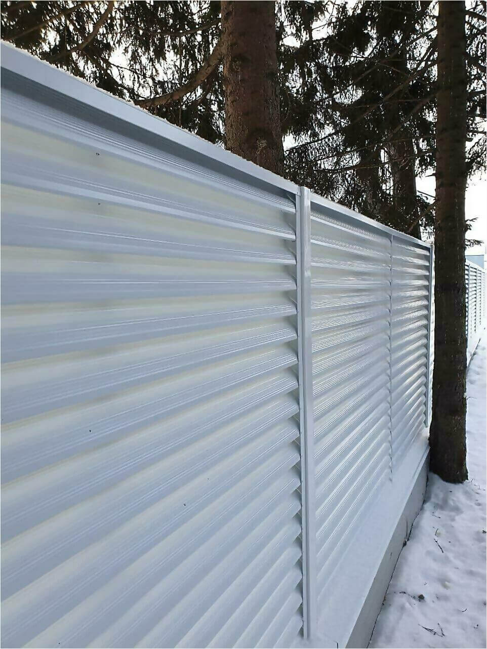 Забор жалюзи 150м RAL9003 фото5 в Нижнем Тагиле