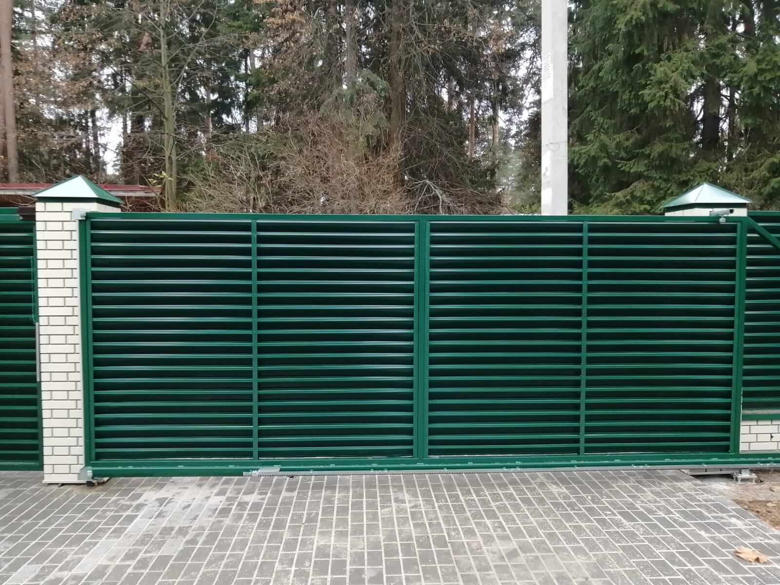 Забор-жалюзи с ламелями ЭКО-Z Зеленый Мох фото3 в Нижнем Тагиле