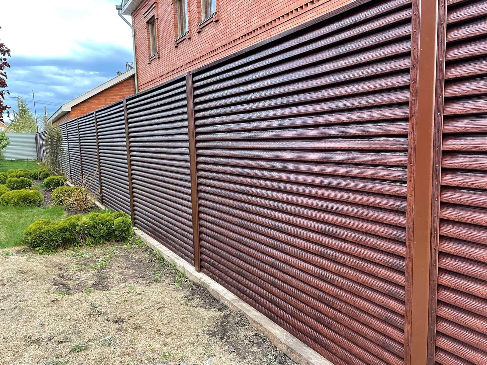 Забор-жалюзи SteelArt Античный дуб 2-х сторонний фото1 в Нижнем Тагиле