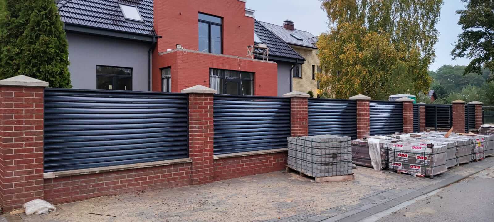 забор-жалюзи с ламелями эко-z ral7024 серый графит фото14 в Нижнем Тагиле