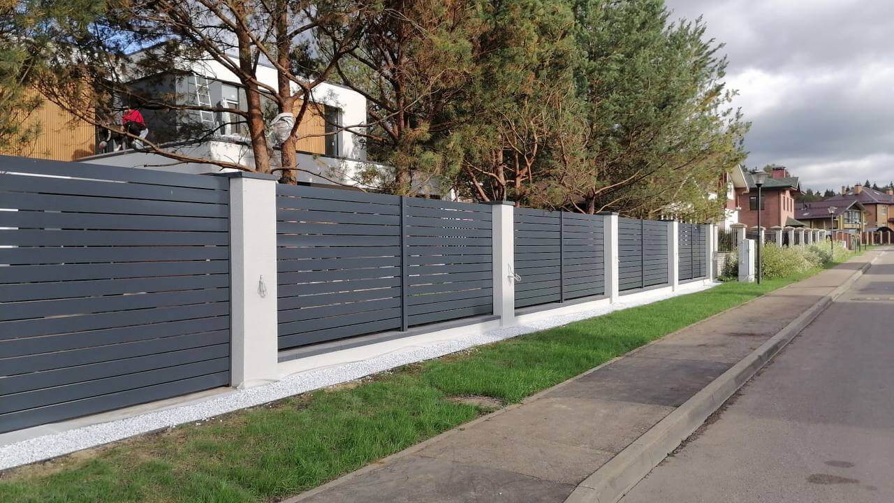 Забор-ранчо из металлопланкена 36м RAL7024 Серый Графит в Нижнем Тагиле