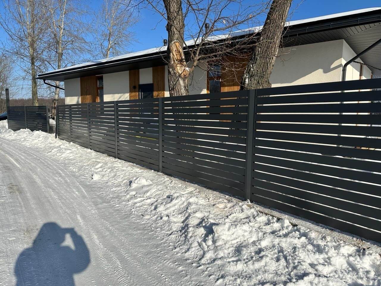 Забор-ранчо из металлопланкена 37м RAL7024 Серый Графит фото 1 в Нижнем Тагиле