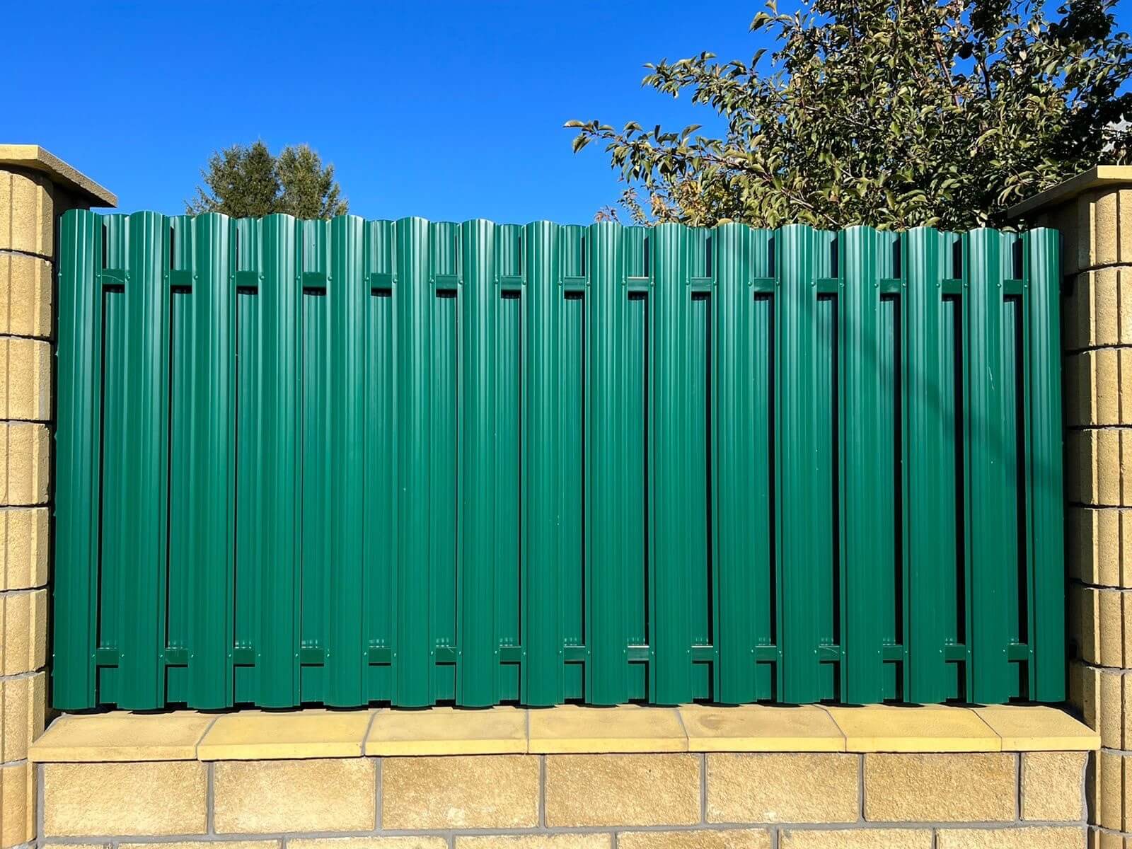 Забор из евроштакетника 22м RAL6005/6005 Зеленый Мох двусторонний в Нижнем Тагиле