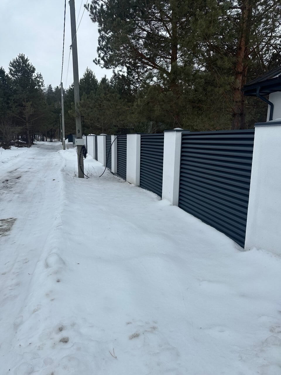 Забор-жалюзи 76м RAL7024/7024 Серый Графит двусторонний МАТТЕ фото 5 в Нижнем Тагиле