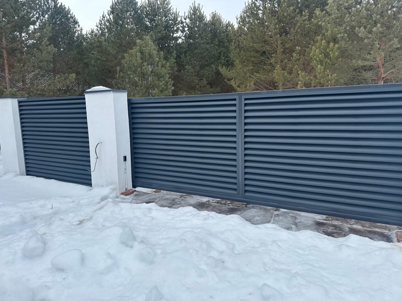 Забор-жалюзи 76м RAL7024/7024 Серый Графит двусторонний МАТТЕ в Нижнем Тагиле